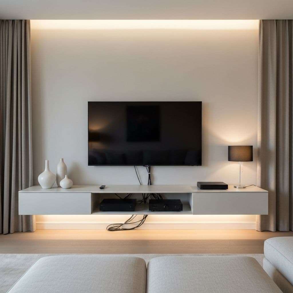 Cable-Managed Media Wall